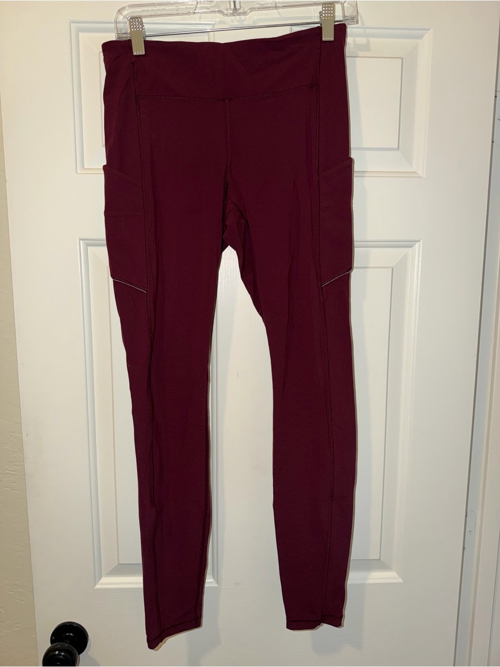 lululemon athletica Maroon High-Rise Leggings with Side Pockets